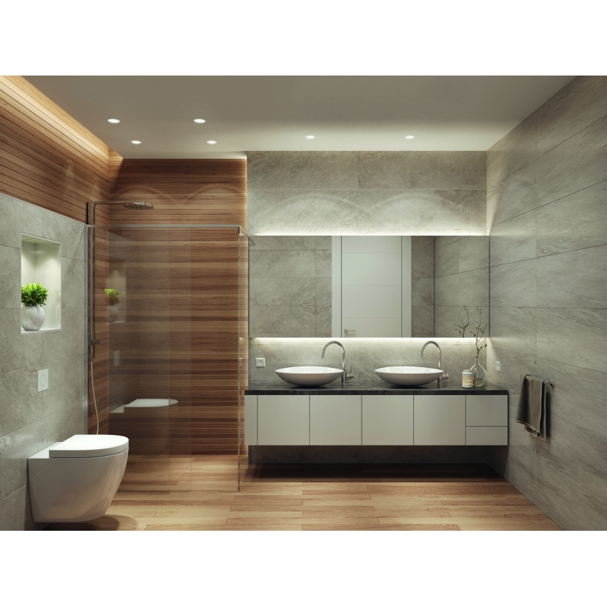 Osram - LED ugradna kupatilska svetiljka SPOT 1xGU10/4,3W/230V 2700K CRI 90, prečnik 8,5 cm, IP65, bela