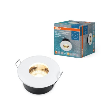 Osram - LED ugradna kupatilska svetiljka SPOT 1xGU10/4,3W/230V 2700K CRI 90, prečnik 8,5 cm, IP65, bela