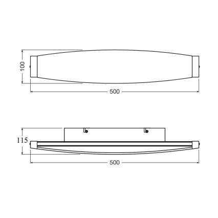 Osram - LED zidna svetiljka DECOR FLAT LED/13W/230V siva
