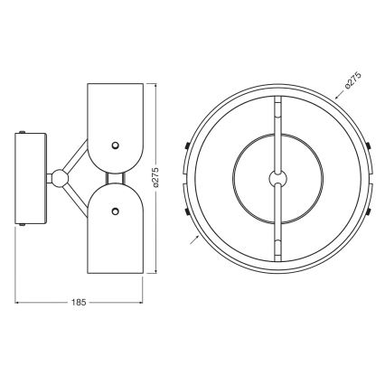 Osram - LED zidno svetilo DECOR CURVE LED/20W/230V sivo