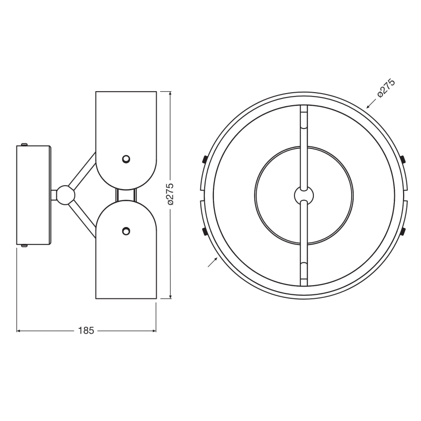 Osram - LED zidno svetilo DECOR CURVE LED/20W/230V sivo