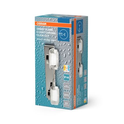 Osram - LED zidno svetlo za kupatilo ORBIS FLAME 2xLED/5,5W/230V 3000/4000K IP44 sjajni hrom