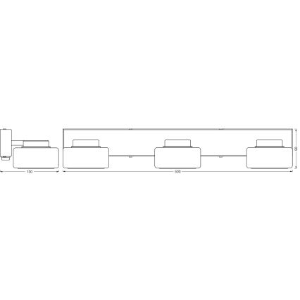 Osram - LED zidno svetlo za kupatilo ORBIS FLAME 3xLED/5,5W/230V 3000/4000K IP44 crno