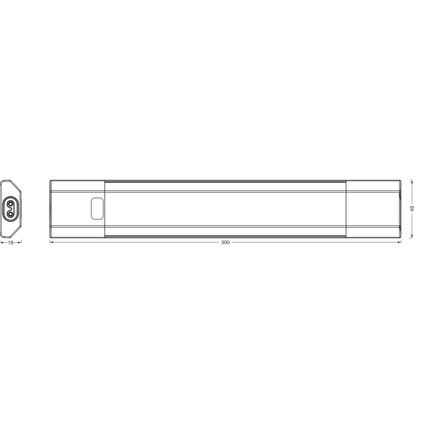 Osram - LED prigušiva svetiljka za ispod ormarića sa senzorom pokreta LINEAR EDGE LED/4W/230V 3000/4000/6500K 30 cm crna
