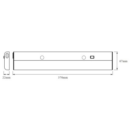 Osram - LINEAR LED svetlo za montažu ispod ormarića LED/5W/230V 4000K 37 cm srebrna