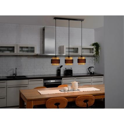 Osram - Luster na lanku DECOR HORNET 3xE27/10W/230V crna/zlatna