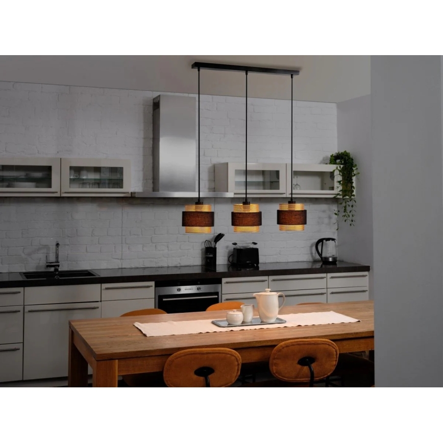 Osram - Luster na lanku DECOR HORNET 3xE27/10W/230V crna/zlatna