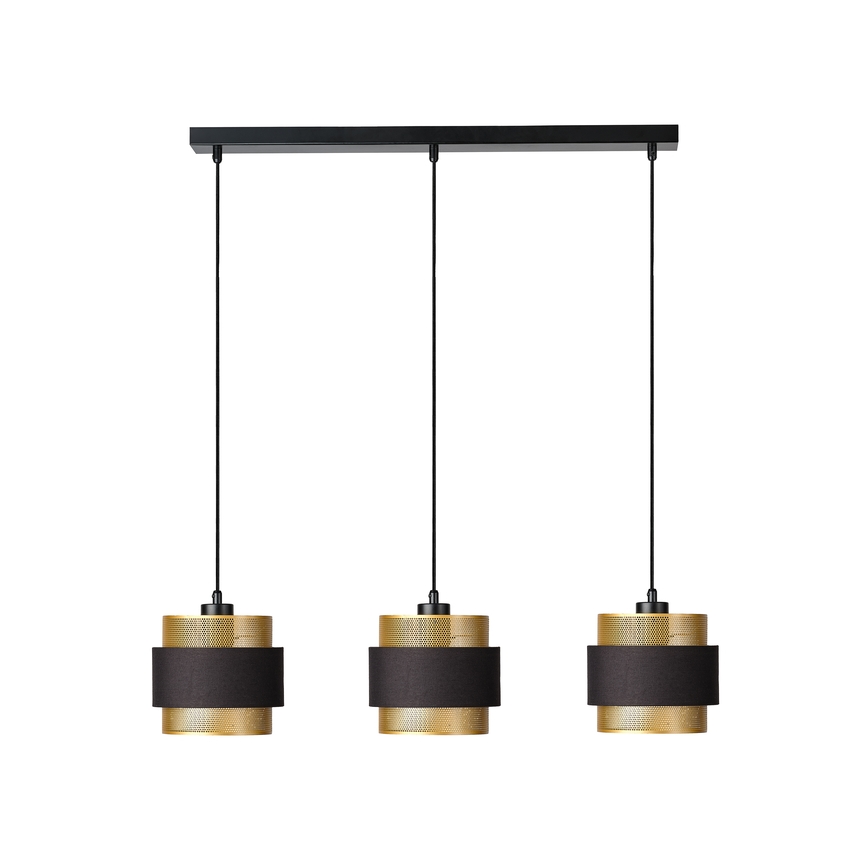 Osram - Luster na lanku DECOR HORNET 3xE27/10W/230V crna/zlatna