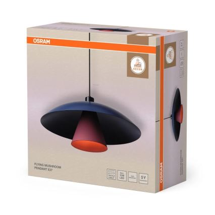 Osram - Luster na sajli DECOR FLYING MUSHROOM 1xE27/25W/230V, prečnik 50 cm, u plavoj boji