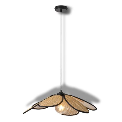 Osram - Luster na sajli DECOR RATTAN 1xE27/15W/230V prečnik 58 cm bež/crna