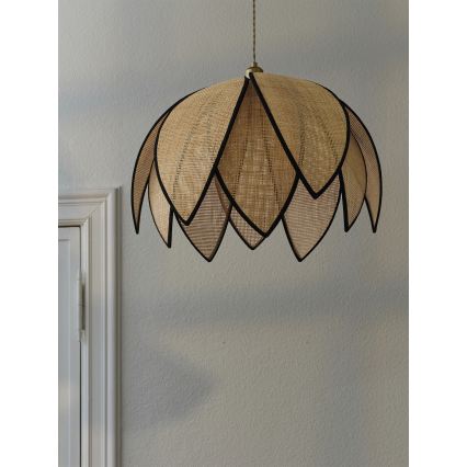 Osram - Luster na sajli DECOR RATTAN 1xE27/15W/230V prečnik 67 cm bež/crna