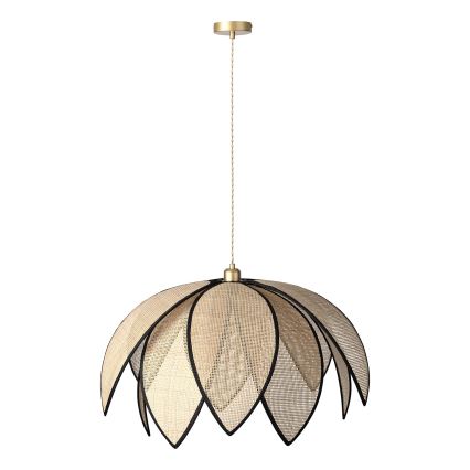 Osram - Luster na sajli DECOR RATTAN 1xE27/15W/230V prečnik 67 cm bež/crna