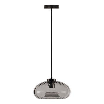 Osram - Luster na sajli DECOR SMOKE 1xE27/12W/230V prečnik 28 cm crna/zadimljeno siva