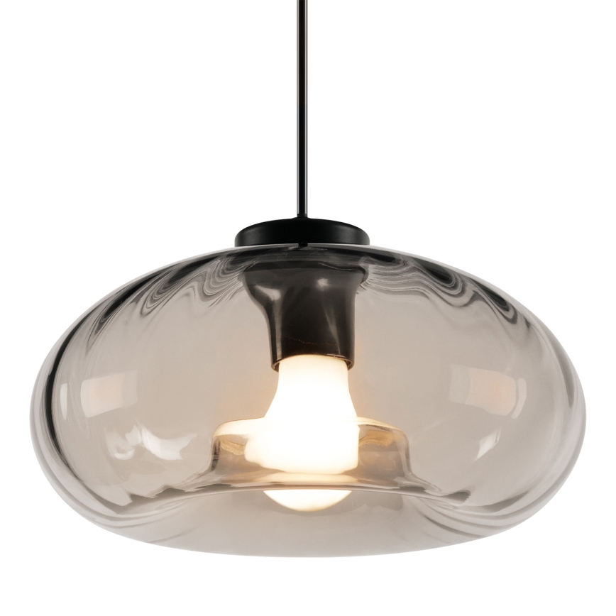 Osram - Luster na sajli DECOR SMOKE 1xE27/12W/230V prečnik 28 cm crna/zadimljeno siva