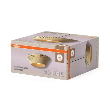 Osram - Luster na sajli DECOR STRIPES 1xE27/10W/230V prečnik 40,5 cm bež