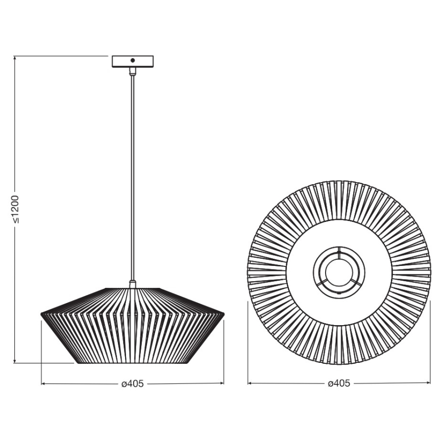 Osram - Luster na sajli DECOR STRIPES 1xE27/10W/230V prečnik 40,5 cm bež