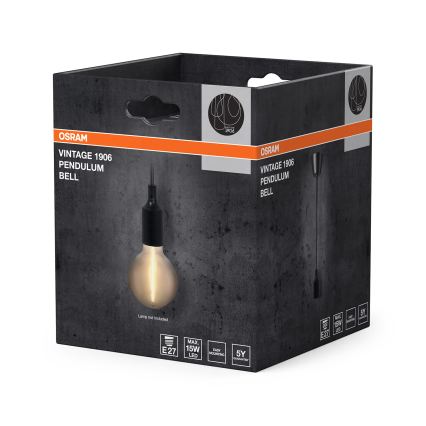 Osram - Napajajući kabl PENDULUM BELL 1xE27/15W/230V crna