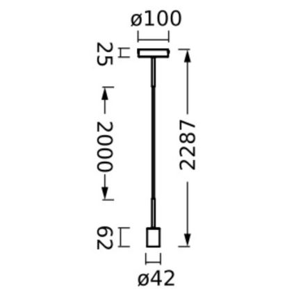 Osram - Napajni kabl PENDULUM NEEDLE 1xE27/15W/230V bež