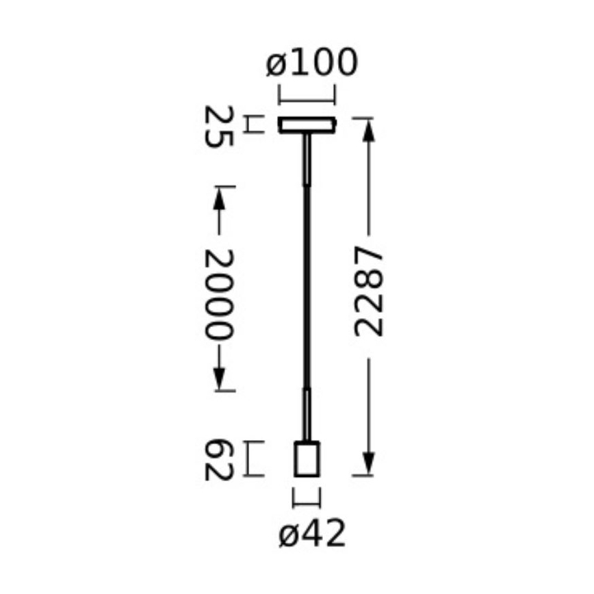 Osram - Napajni kabl PENDULUM NEEDLE 1xE27/15W/230V bež