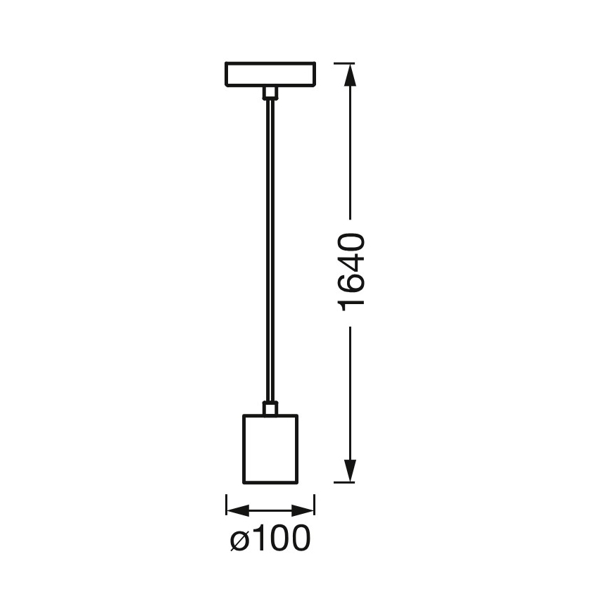 Osram - Napojni kabl PENDULUM ROUND 1xE27/15W/230V sjajni hrom