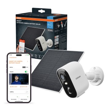 Osram - Pametna solarna kamera sa 2K SMART+ senzorom, 5V, 5200 mAh, IP66, Wi-Fi