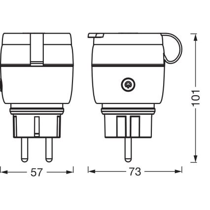 Osram - Pametna spoljna utičnica SMART+ SCHUKO 3680W/230V/16A IP44