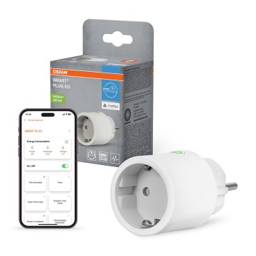 Osram - Pametna utičnica SMART+ MATTER SCHUKO 2300W/230V/10A Wi-Fi bela