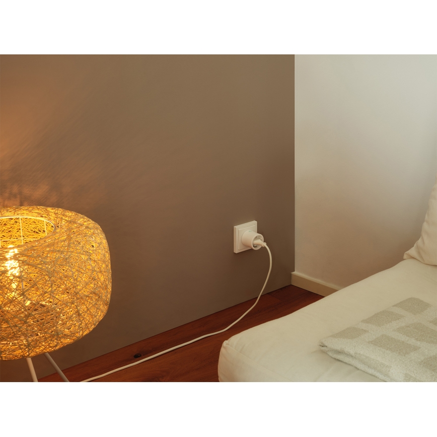 Osram - Pametna utičnica SMART+ MATTER SCHUKO 2300W/230V/10A Wi-Fi bela