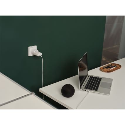 Osram - Pametna utičnica SMART+ MATTER SCHUKO 2300W/230V/10A Wi-Fi bela