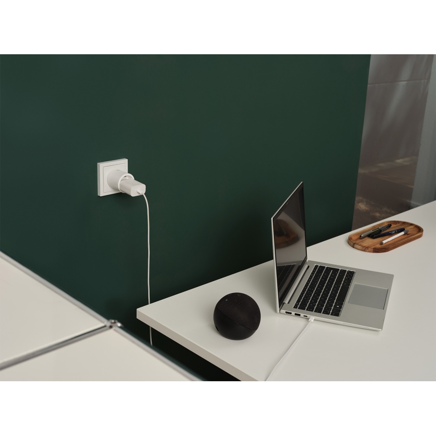 Osram - Pametna utičnica SMART+ MATTER SCHUKO 2300W/230V/10A Wi-Fi bela