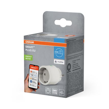 Osram - Pametna utičnica SMART+ MATTER SCHUKO 2300W/230V/10A Wi-Fi bela