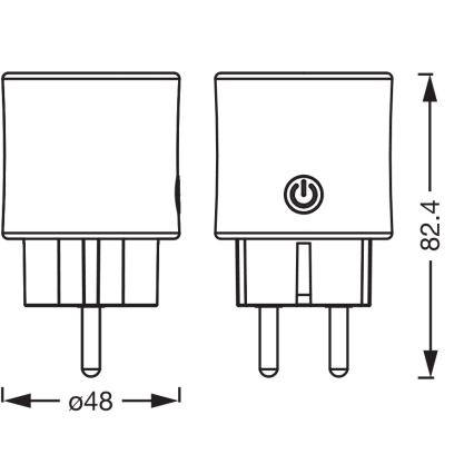 Osram - Pametna utičnica SMART+ MATTER SCHUKO 2300W/230V/10A Wi-Fi bela