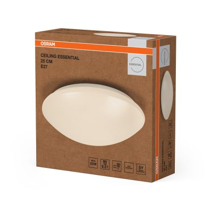 Osram - Plafonska svetiljka CEILING ESSENTIAL 1xE27/25W/230V prečnik 25 cm bela