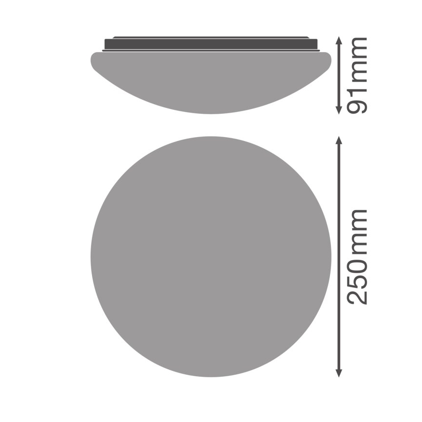 Osram - Plafonska svetiljka CEILING ESSENTIAL 1xE27/25W/230V prečnik 25 cm bela