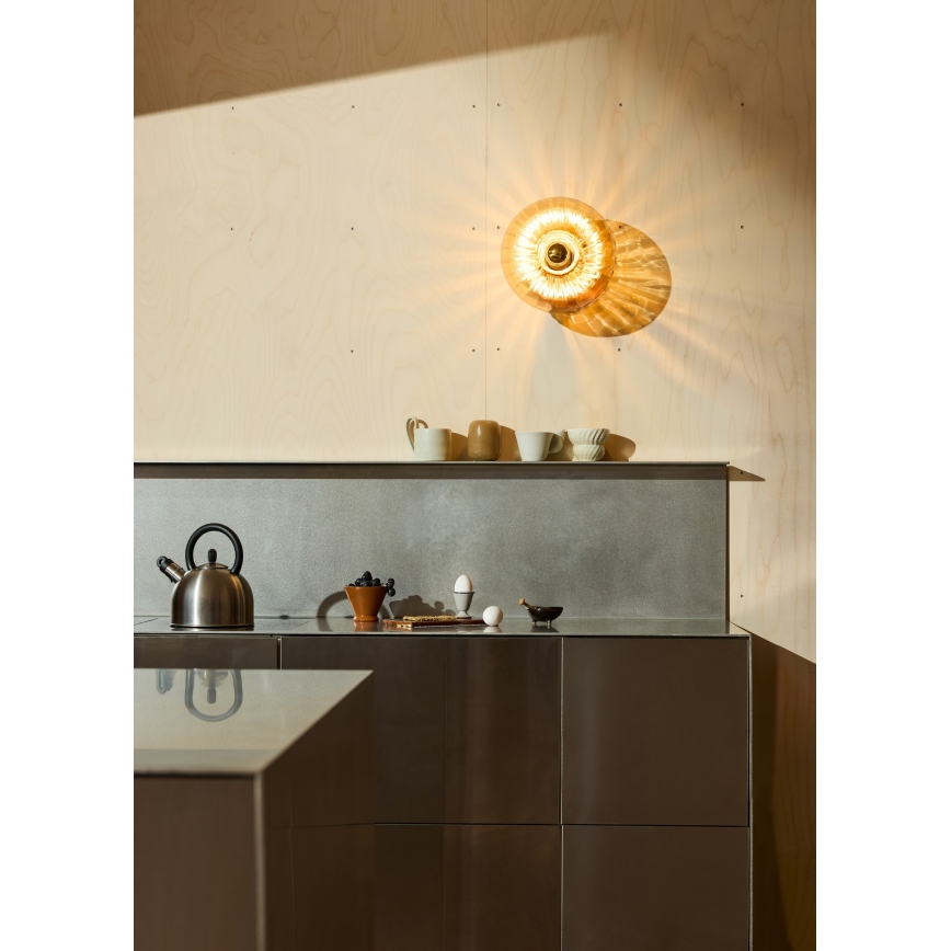 Osram - Stropno svetlo GOLD GLASS 1xE27/12W/230V prečnik 28 cm zlatno/zadimljeno bež
