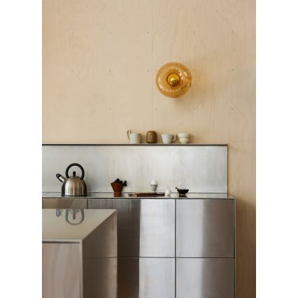 Osram - Stropno svetlo GOLD GLASS 1xE27/12W/230V prečnik 28 cm zlatno/zadimljeno bež