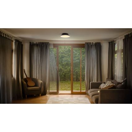Osram - Plafonska svetiljka ORBIS MILAN 2xE27/10W/230V prečnik 30,5 cm crna
