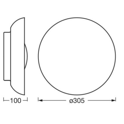 Osram - Plafonska svetiljka ORBIS MILAN 2xE27/10W/230V prečnik 30,5 cm crna