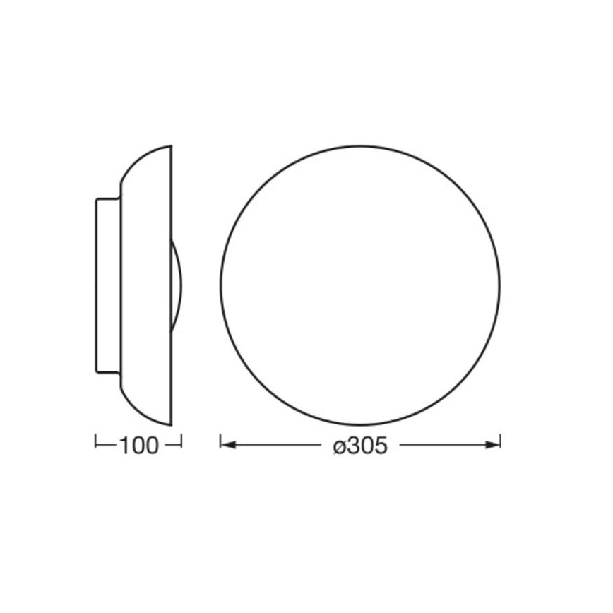 Osram - Plafonska svetiljka ORBIS MILAN 2xE27/10W/230V prečnik 30,5 cm crna