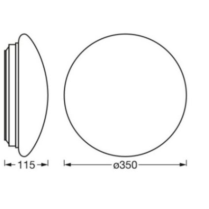 Osram - Plafonsko svetlo CEILING ESSENTIAL 2xE27/25W/230V prečnika 35 cm, belo