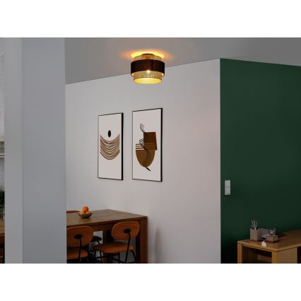 Osram - plafonsko svetlo DECOR HORNET 1xE27/10W/230V, prečnik 30 cm, crna/zlatna