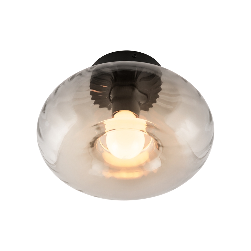 Osram - Stropno svetlo DECOR SMOKE 1xE27/12W/230V prečnik 28 cm crna/dimljeno siva