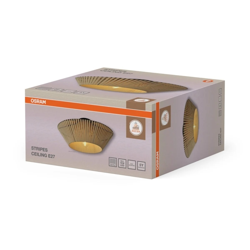 Osram - Plafonsko svetlo DECOR STRIPES 1xE27/10W/230V prečnik 40,5 cm bež