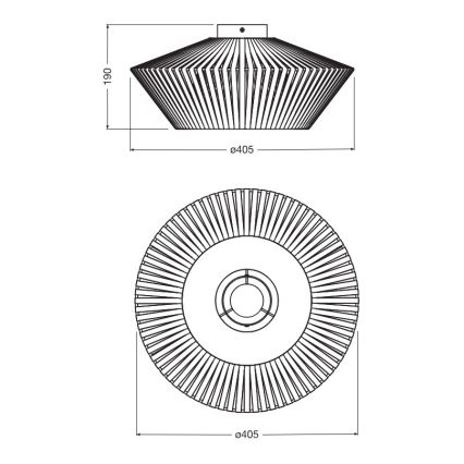 Osram - Plafonsko svetlo DECOR STRIPES 1xE27/10W/230V prečnik 40,5 cm bež