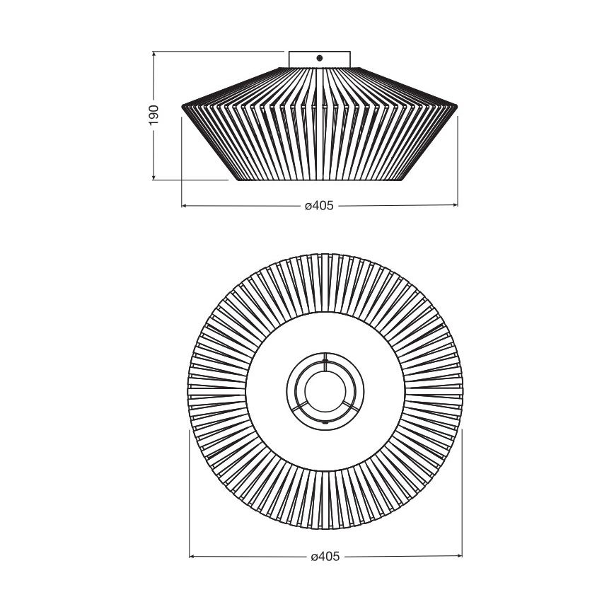 Osram - Plafonsko svetlo DECOR STRIPES 1xE27/10W/230V prečnik 40,5 cm bež