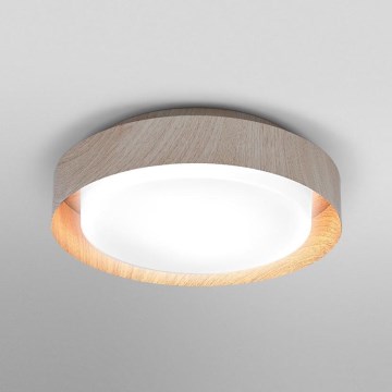 Osram - Plafonsko svetlo ORBIS MADRID 2xE27/10W/230V prečnik 29 cm dekor drveta