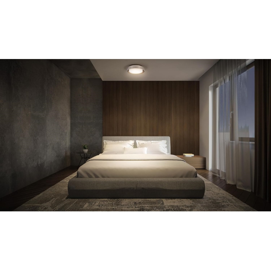 Osram - Plafonsko svetlo ORBIS MADRID 2xE27/10W/230V Ø 29 cm mat hrom