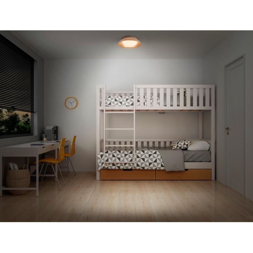 Osram - Plafonsko svetlo ORBIS MILAN 2xE27/10W/230V, prečnik 30,5 cm, dekor drveta