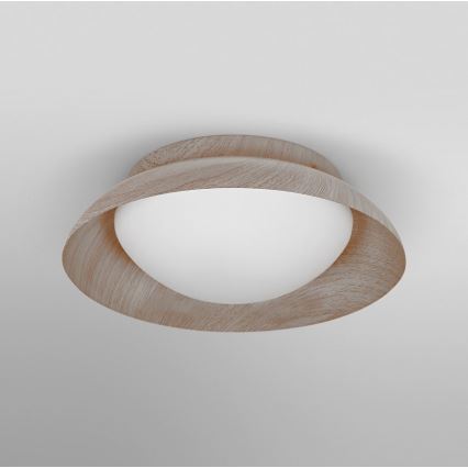 Osram - Plafonsko svetlo ORBIS MILAN 2xE27/10W/230V, prečnik 30,5 cm, dekor drveta