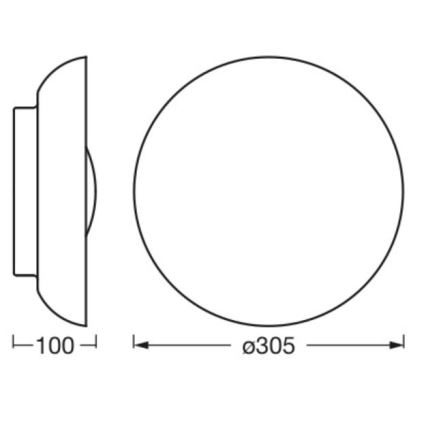 Osram - Plafonsko svetlo ORBIS MILAN 2xE27/10W/230V, prečnik 30,5 cm, dekor drveta